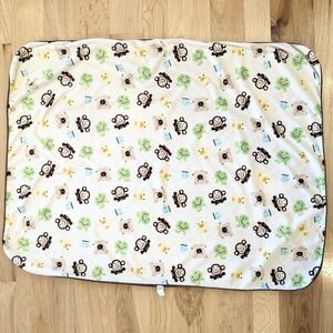 Target Cisco Baby Blanket Animals Monkey Frog Duck Bear Sherpa 29"x37" READ Flaw